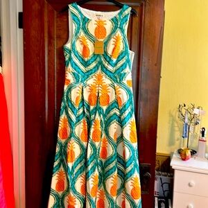 Fun pineapple maxi dress BODEN!  NWT!